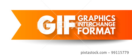 GIF Graphics Interchange Format - type of bitmap image format, acronym text concept background 99115779