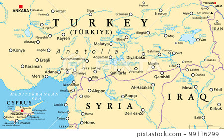 Part of the Turkish peninsula of Anatolia, political map Part of the Turkish peninsula of Anatolia, political map 99116299
