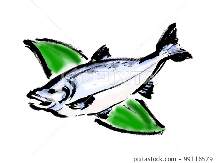 salmon hand drawn japanese style illustration japanese style material salmon hand drawn japanese style illustration japanese style material 99116579