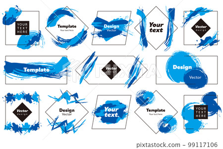 Blurry frame background template (blue) 99117106