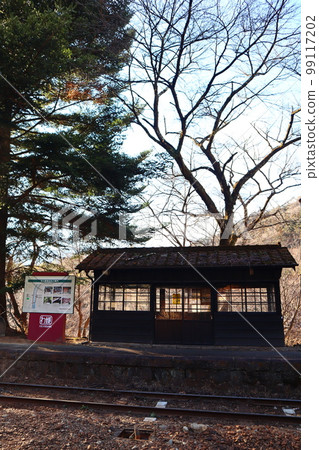 Sawairi Station on the Watarase Keikoku Railway, which was used as a filming location for a morning drama Sawairi Station on the Watarase Keikoku Railway, which was used as a filming location for a morning drama 99117202
