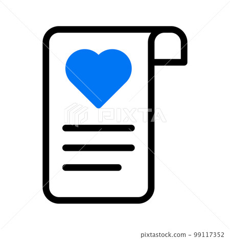 valentine icon set duotone blue style illustration vector element and symbol perfect. 99117352