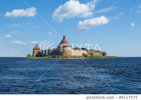 Old historical fortress Nut in Russia, view from sea Old historical fortress Nut in Russia, view from sea 99117555