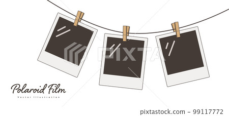 Polaroid film instant camera vector illustration 99117772