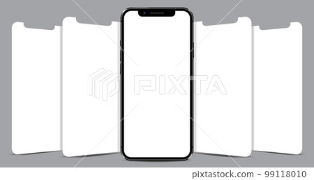 Modern smarthone mockup with blank app screens Modern smarthone mockup with blank app screens 99118010