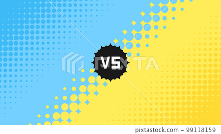 Light blue and yellow dot gradient confrontation background 99118159