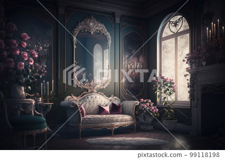 Princess room with elegant sofa 99118198