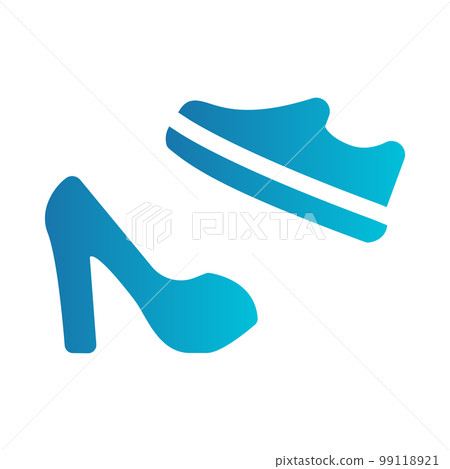 Flat illustration on a theme shoes 99118921