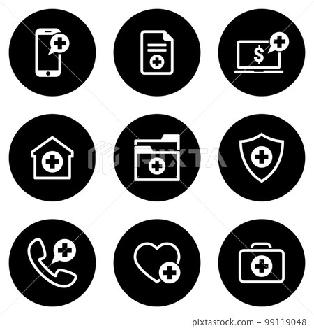 Set of simple icons on a theme Medical service, vector, design, collection, flat, sign, symbol,element, object, illustration, isolated. White background Set of simple icons on a theme Medical service, vector, design, collection, flat, sign, symbol,element, object, illustration, isolated. White background 99119048