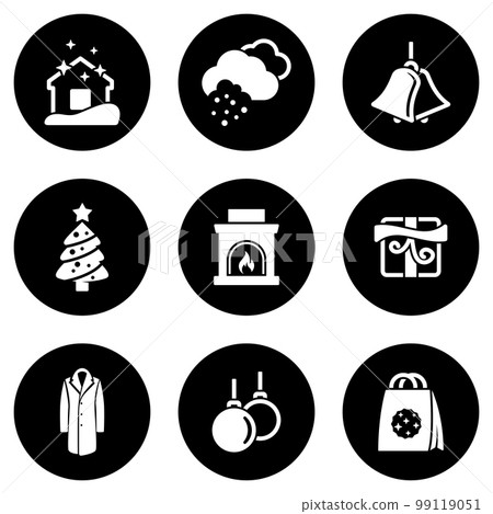 Set of simple icons on a theme Winter, vector, design, collection, flat, sign, symbol,element, object, illustration, isolated. White background Set of simple icons on a theme Winter, vector, design, collection, flat, sign, symbol,element, object, illustration, isolated. White background 99119051