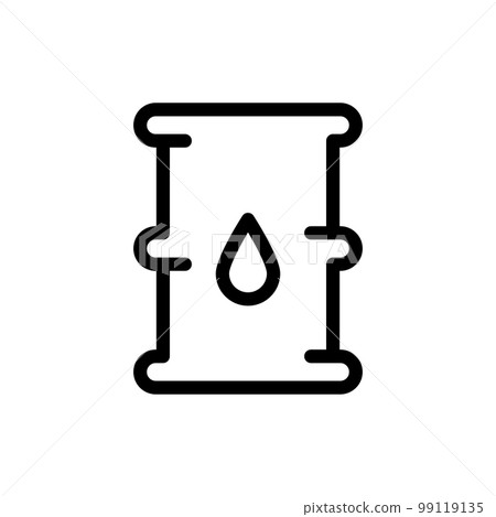 Set of black vector icons, isolated against white background. Flat illustration on a theme oil Set of black vector icons, isolated against white background. Flat illustration on a theme oil 99119135