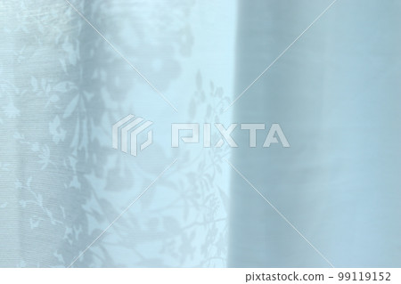 Patterned lace curtain made of soft fabric with a slight bluish tinge 1 Patterned lace curtain made of soft fabric with a slight bluish tinge 1 99119152