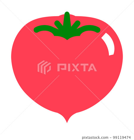 Vector illustration of a simple and cute first tomato 99119474