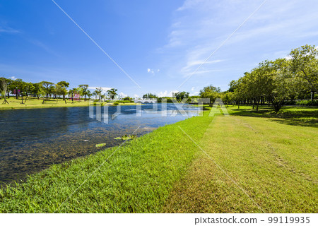 Beautiful lakeside landscape in the Tainan Metropolitan Park in Taiwan. right next to the Tainan Chimei museum. Beautiful lakeside landscape in the Tainan Metropolitan Park in Taiwan. right next to the Tainan Chimei museum. 99119935