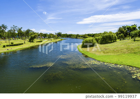 Beautiful lakeside landscape in the Tainan Metropolitan Park in Taiwan. right next to the Tainan Chimei museum. Beautiful lakeside landscape in the Tainan Metropolitan Park in Taiwan. right next to the Tainan Chimei museum. 99119937