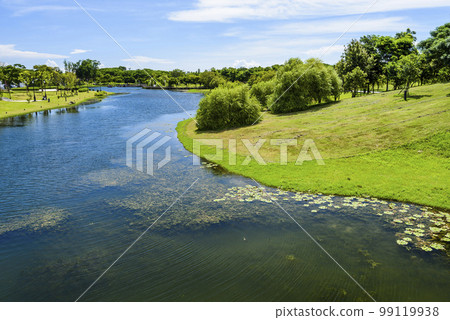 Beautiful lakeside landscape in the Tainan Metropolitan Park in Taiwan. right next to the Tainan Chimei museum. Beautiful lakeside landscape in the Tainan Metropolitan Park in Taiwan. right next to the Tainan Chimei museum. 99119938