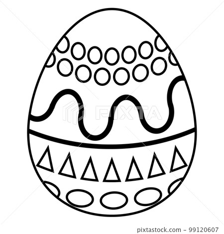 Clipart text Easter eggs Set 1-1 BW 99120607