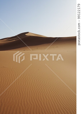 Field of Erg Chigaga dune in Sahara desert in MOROCCO - vertical 99122179
