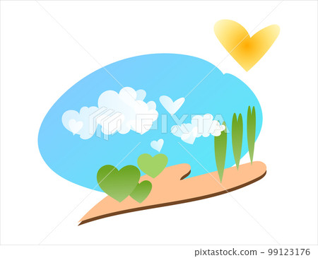 Lovely natural landscape. heart shapes of everything. Lovely natural landscape. heart shapes of everything. 99123176