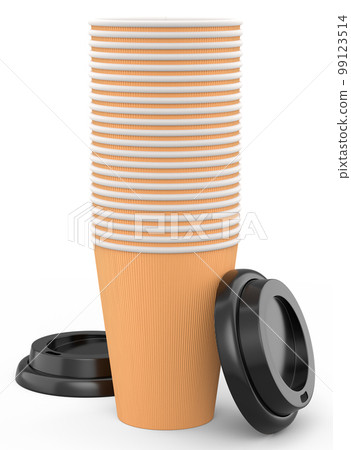Set of paper coffee cups for cappuccino, americano, espresso, mocha, latte Set of paper coffee cups for cappuccino, americano, espresso, mocha, latte 99123514