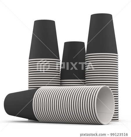 Set of paper coffee cups for cappuccino, americano, espresso, mocha, latte 99123516