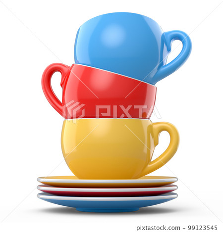 Set of ceramic coffee cup for cappuccino, americano, espresso, mocha, latte 99123545