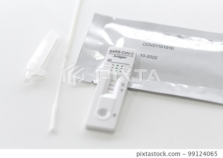 Positive test result by using rapid test device for COVID-19. 99124065