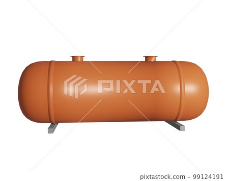 Orange industrial tank isolated on white Orange industrial tank isolated on white 99124191
