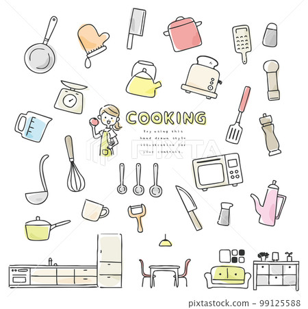 手繪廚房圖標集 手繪廚房圖標集 99125588
