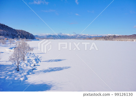Snowy field Snowy field 99126130