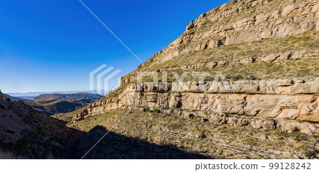 Sunny view of the beautiful landscape from Salado Canyon trail 99128242