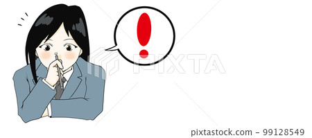Illustration material of a girl with a mechanical pencil Illustration material of a girl with a mechanical pencil 99128549