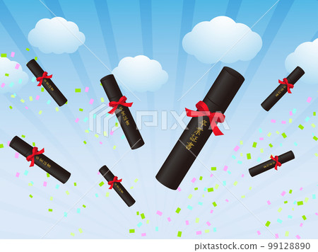 Graduation image illustration background gradation Graduation image illustration background gradation 99128890