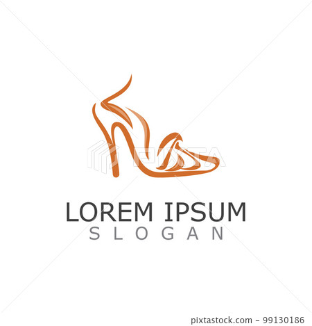Women shoes logo design High heel fashion icon template vector for business store Women shoes logo design High heel fashion icon template vector for business store 99130186