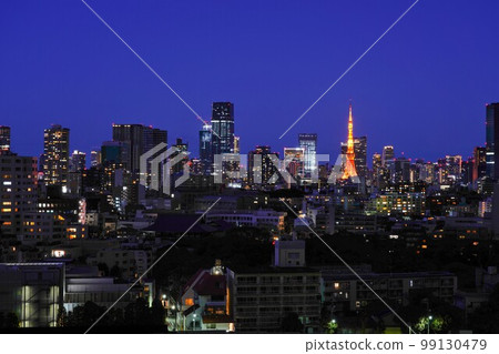 從新高輪格蘭王子大飯店看到的東京鐵塔和虎之門地區 99130479