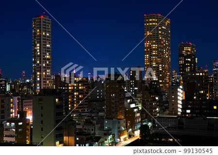 從新高輪格蘭王子大飯店眺望白金台的夜景 99130545