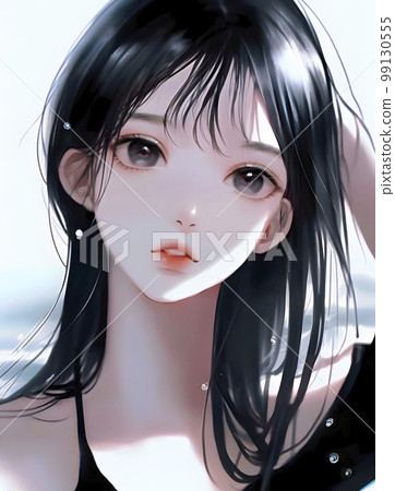 Pool class School swimsuit High school girl "AI-generated image" 99130555