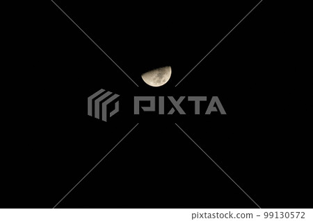 Hakushu-cho, Hokuto City, lunar age 7.3 First quarter moon (position: upper center) 99130572