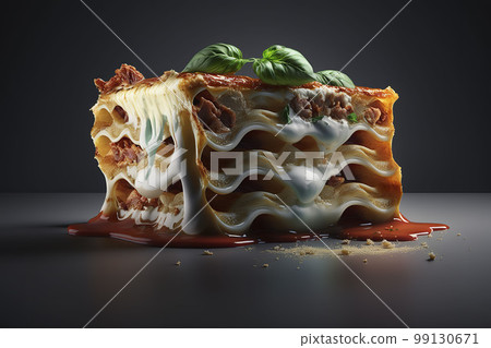 A piece of delicious lasagna. Generative AI. A piece of delicious lasagna. Generative AI. 99130671