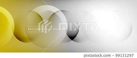 Light geometric abstract background with lines, circles 99131297