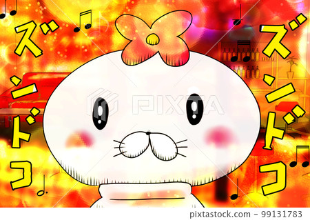 在花哨的背景上密封 99131783