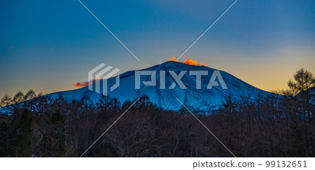 淺間日落輕井澤風景素材 淺間日落輕井澤風景素材 99132651
