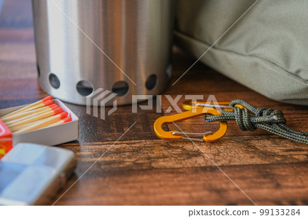 Outdoor camping equipment close-up shooting material 99133284