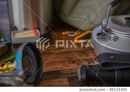 Outdoor camping equipment close-up shooting material 99133308