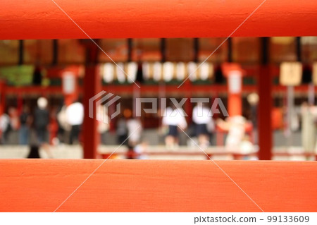 People welcoming visitors at Fushimi Inari Taisha People welcoming visitors at Fushimi Inari Taisha 99133609