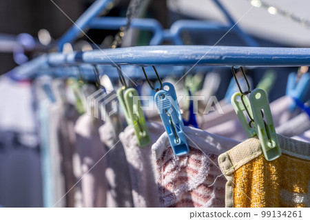 Autumn sunshine and laundry 99134261