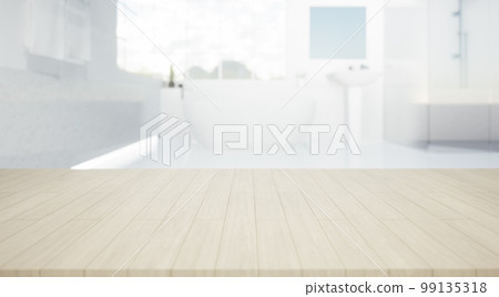 3d rendering of counter in bathroom or toilet room for background. 99135318
