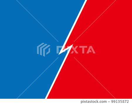 衝突圖像紅色和藍色 99135872