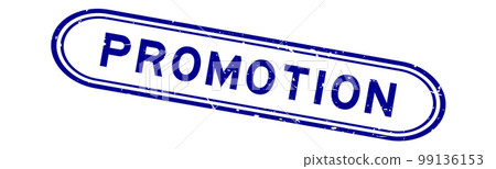 Grunge blue promotion word rubber seal stamp on white background Grunge blue promotion word rubber seal stamp on white background 99136153