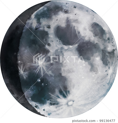 watercolor moon watercolor moon 99136477
